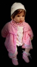 Usado, Boneca bebê renascida Aori 22" roupa original feminina rosa/branco cabelo castanho olhos castanhos comprar usado  Enviando para Brazil