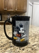 Caneca de café Disney Mickey preta 3D The Original desenho animado Mouse Est 1928 comprar usado  Enviando para Brazil