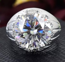 RARO ANEL SOLITÁRIO DE DIAMANTE BRANCO TRATADO 9,25 quilates em prata 925. Certificado comprar usado  Enviando para Brazil