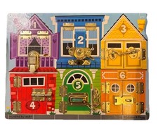Tábua de atividades Melissa & Doug fechaduras e travas de madeira 6 portas feitas à mão bom comprar usado Tábua de atividades Melissa & Doug fechaduras e travas de madeira 6 portas feitas à mão bom comprar usado  Enviando para Brazil