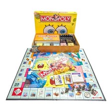 Bob Esponja Monopoly Edição Calça Quadrada (2005) Bilíngue Francês/Inglês Completo, usado comprar usado  Enviando para Brazil