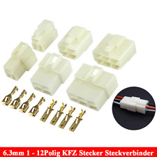 6.3mm 1-12P KFZ Stecker Steckverbinder Set Auto Boot Kabelschuh Flachsteckhülsen comprar usado  Enviando para Brazil