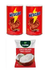 Nescau Nestlé - Chocolate em pó brasileiro | Pacote 2x370g + Coco Ralado Copra..., usado comprar usado  Enviando para Brazil