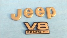 1993-1998 Jeep Grand Cherokee emblema traseiro logotipo OEM dourado  comprar usado  Enviando para Brazil
