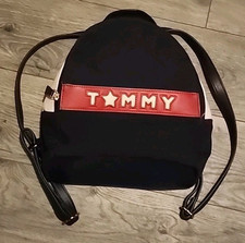 Bolsa de transporte Tommy Hilfiger vermelha branca e azul lona couro pacote pequeno com zíper comprar usado  Enviando para Brazil