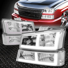 [F-LED DRL] PARA 03-07 SILVERADO AVALANCHE FARÓIS LÂMPADAS DE PARA-CHOQUE CROMADAS/CLARAS comprar usado  Enviando para Brazil