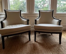 Pair leather armchairs for sale  SEAHAM