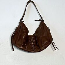 Bolsa Hobo de Couro Lucky Brand Bolsa Borla Marrom Ocidental Boho Vegana, usado comprar usado  Enviando para Brazil