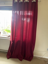 Curtains red eyelet for sale  BRAINTREE