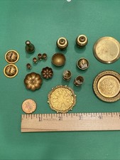 Bandejas para servir de latón miniatura vintage para casa de muñecas, copas y más... 18 piezas pieza segunda mano  Embacar hacia Mexico