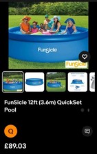 Funsicle 12ft quickset for sale  BEDFORD