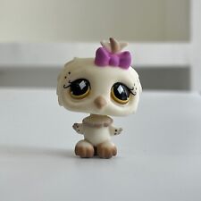 Littlest Pet Shop zabawki #360S Ptak Sowa Biała Szara fioletowa kokardka z żółtymi kropkami na sprzedaż  Wysyłka do Poland
