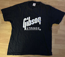 Camiseta Gibson logotipo cordas guitarra camisa grande preta usada comprar usado  Enviando para Brazil