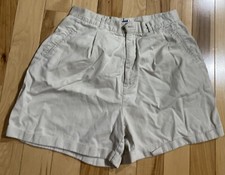 Shorts masculino vintage anos 90 bege macarrão 14 algodão folgado mãe cintura alta vintage, usado comprar usado  Enviando para Brazil
