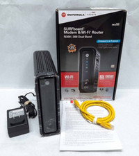 Cabo e caixa modem Motorola SURFboard e roteador Wi-Fi SBG6580 (N300/300 banda dupla) comprar usado  Enviando para Brazil