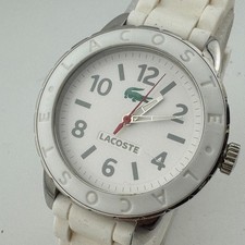 Usado, Relógio de quartzo Lacoste unissex 50m prata borracha branca aço analógico nova bateria comprar usado Usado, Relógio de quartzo Lacoste unissex 50m prata borracha branca aço analógico nova bateria comprar usado  Enviando para Brazil