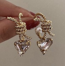 Anthropologie earrings heart for sale  Dobbs Ferry