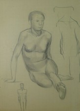 Disegno antico figura usato  Torino