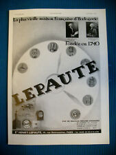 Publicite presse lepaute d'occasion  Mazamet