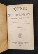 Poesie giacomo leopardi usato  Albano Laziale