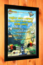 1999 No Fear Downhill Mountain Biking PS1 pequeno pôster promocional/página de anúncio emoldurada comprar usado  Enviando para Brazil