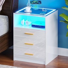 White bedside table for sale  MANCHESTER
