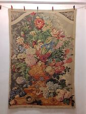 Tapeçaria vintage fabulosa pictórica flor e jardim pendurada na parede 186×127 cm comprar usado  Enviando para Brazil