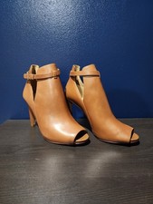Usado, Bagagem de couro Michael Kors Lawson biqueira aberta tornozelo fivela marrom tamanho 9M comprar usado  Enviando para Brazil