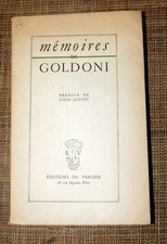Mémoires goldoni préface d'occasion  Saint-Julien-du-Sault