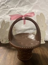 RARE Salem Collection Faux Chocolate Easter Egg Basket Woven Resin Table Décor, usado comprar usado  Enviando para Brazil