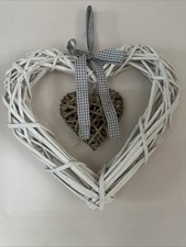 Rattan heart decorative for sale  RADSTOCK