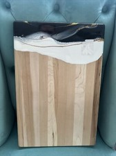 Tábua de corte charcutaria bordo epóxi incrustado feita à mão Canadá desenhos L & L comprar usado  Enviando para Brazil