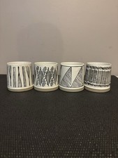 Canecas Bloomingville conjunto completo de 4 grés design geométrico minimalista creme comprar usado  Enviando para Brazil