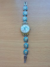 Relógio Swatch feminino 25mm xadrez ervilha tom prata estojo transparente - Funciona, usado comprar usado  Enviando para Brazil