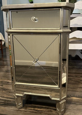 Silver mirrored nightstand for sale  Fallentimber