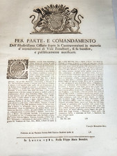 1781 antico editto usato  Roma