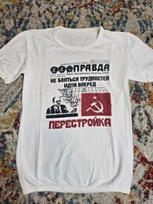 Camiseta Gráfica Comunista Verdadeira Vintage Anos 70 CCCP União Soviética Rússia Tamanho XS/S  comprar usado  Enviando para Brazil