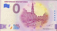 BILLET 0 EURO AMSTERDAM WESTERTOREN PAYS BAS 2023 NUMERO DIVERS na sprzedaż  Wysyłka do Poland