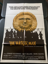 POSTER DE TERROR WICKER MAN PERFEITO ORIGINAL UMA FOLHA 27"x41" 1974 comprar usado  Enviando para Brazil