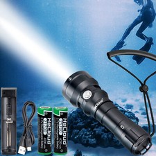 Super Bright Scuba Diving Flashlight Underwater 394ft Waterproof LED Dive Torch comprar usado  Enviando para Brazil