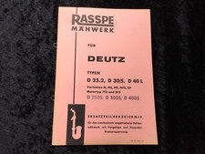 Ersatzteilliste rasspe deutz gebraucht kaufen  Bergisch Gladbach