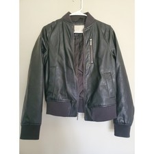 Black leather bomber for sale  Saint Paul