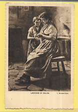 Cartolina lezione calza usato  Italia