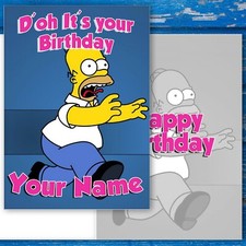 Simpsons birthday card. for sale  LEICESTER