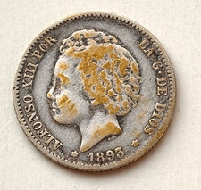 Peseta 1893 spanien gebraucht kaufen  Deutschland