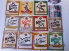 Bieretiketten kronenbrauerei u gebraucht kaufen  Grünhufe,-Lüdershagen