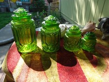vintage green glass canister for sale vintage green glass canister for sale Lewiston