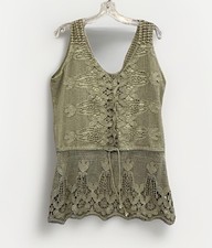 Usado, Túnica regata de crochê cigano jaded *FLAW* feminina OS S, M, L, fabricada nos EUA comprar usado Usado, Túnica regata de crochê cigano jaded *FLAW* feminina OS S, M, L, fabricada nos EUA comprar usado  Enviando para Brazil