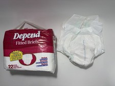 Vintage Depend 22 Cuecas Ajustadas Fraldas Plásticas para Adultos Tamanho Médio '96 Depende ABDL comprar usado  Enviando para Brazil