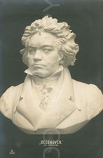 Cartão postal antigo escultura busto Beethoven figura de música clássica c1910s comprar usado  Enviando para Brazil
